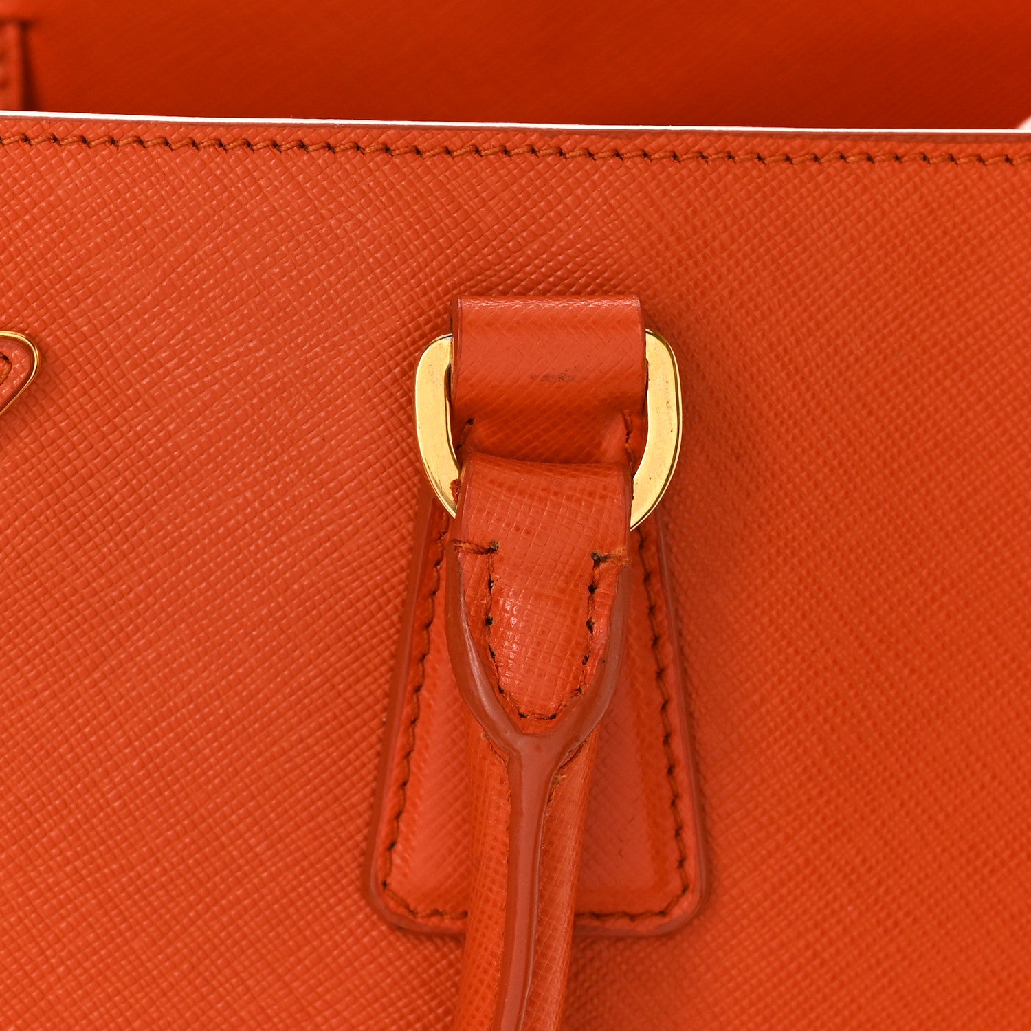 Prada Saffiano Lux Large Tote Papaya 12 of 14