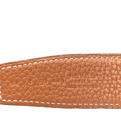 Hermes Tadelakt Togo 32mm H d'Ancre Belt Belt 80 Black Gold 3 of 7