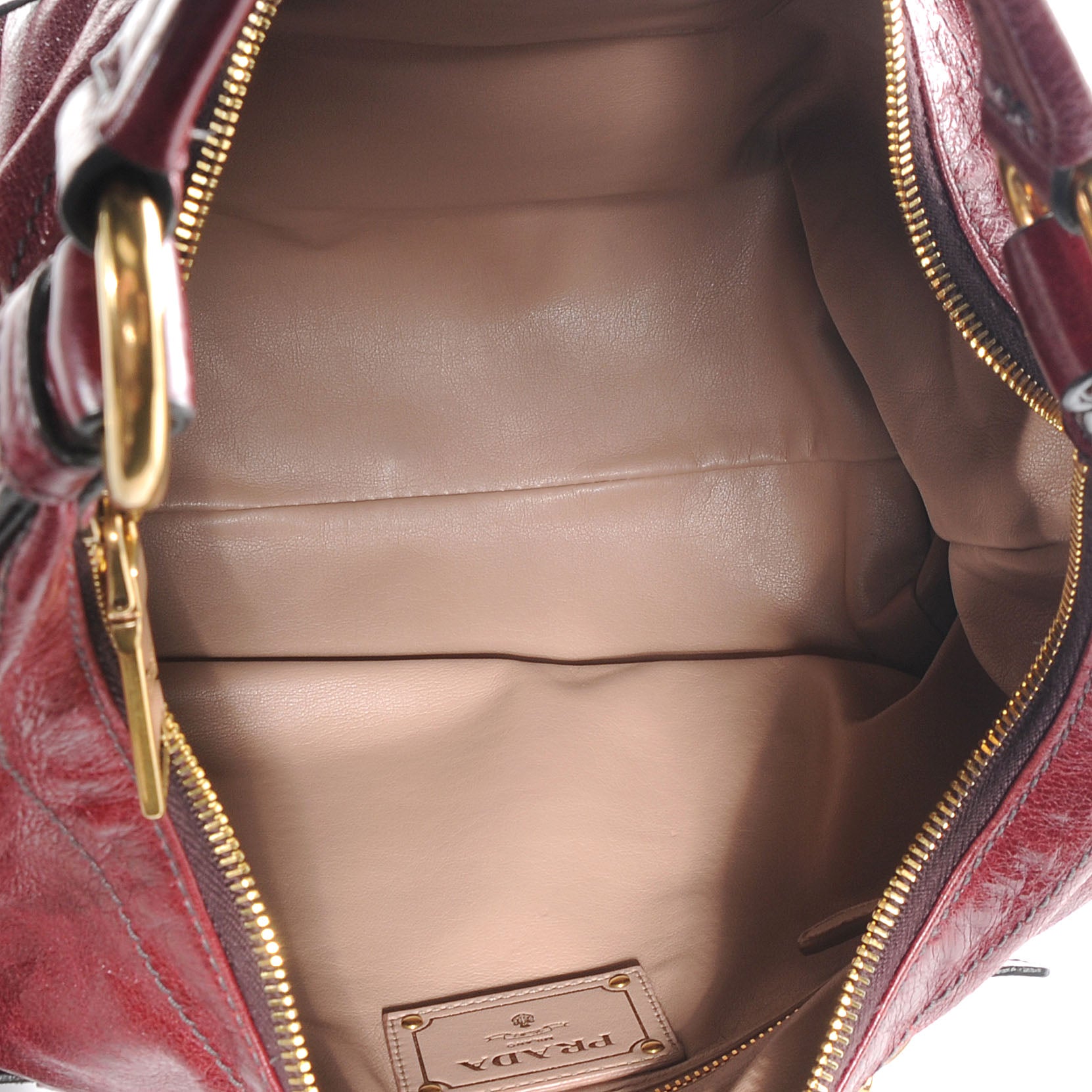 Prada Vitello Shine Hobo Amaranto 5 of 9