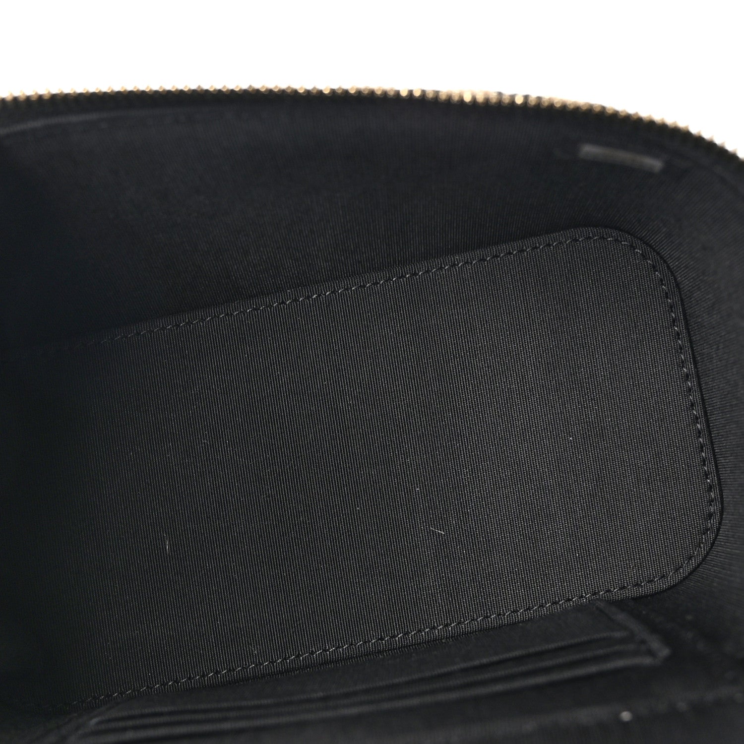 Chanel Raffia Jute Striped Small Vanity Case With Chain Black Beige 5 of 10