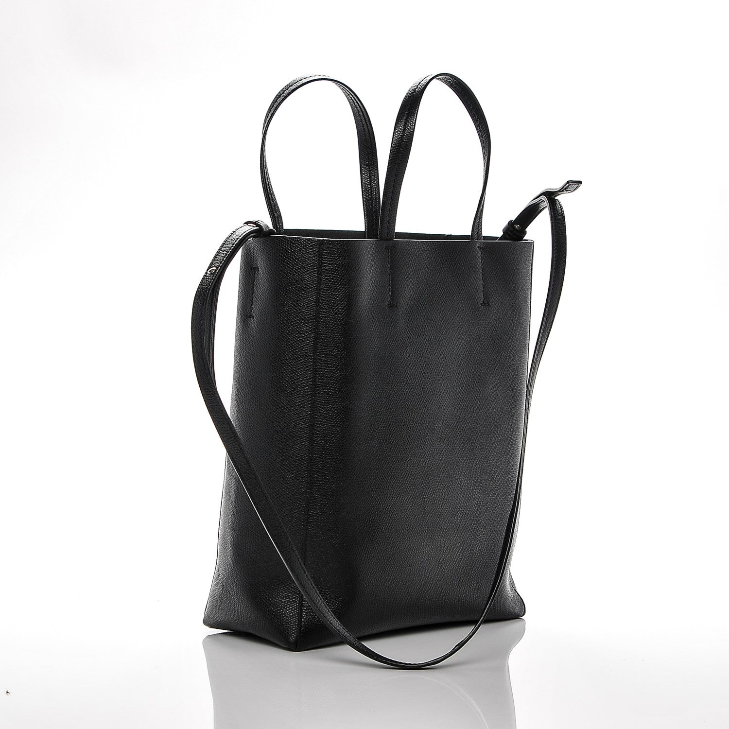 Celine Grained Calfskin Small Vertical Cabas Black 3 of 6