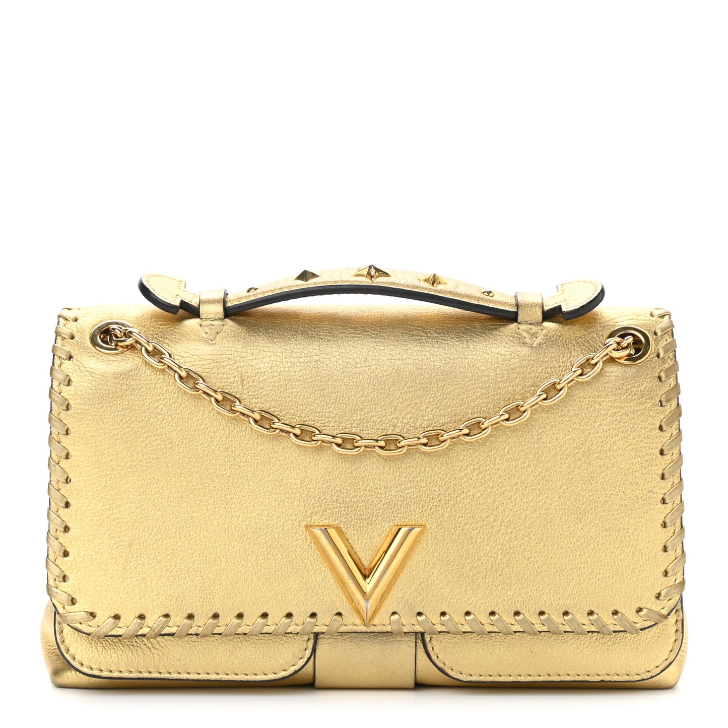 Cuir Plume Ecume Very Chain Bag Gold