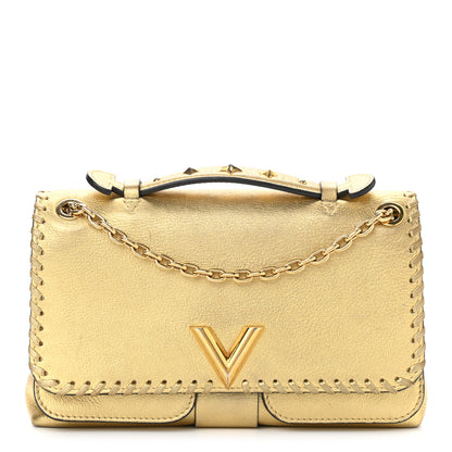 Louis Vuitton Cuir Plume Ecume Very Chain Bag Gold 1 of 11