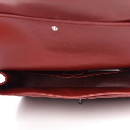 Chanel Lambskin Quilted Maxi Double Flap Dark Red 5 of 14
