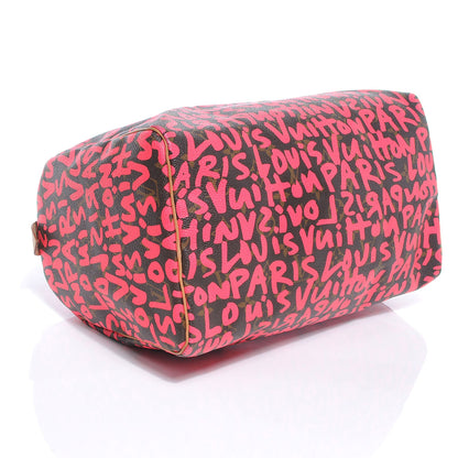 Louis Vuitton Monogram Graffiti Speedy 30 Fuchsia 4 of 7