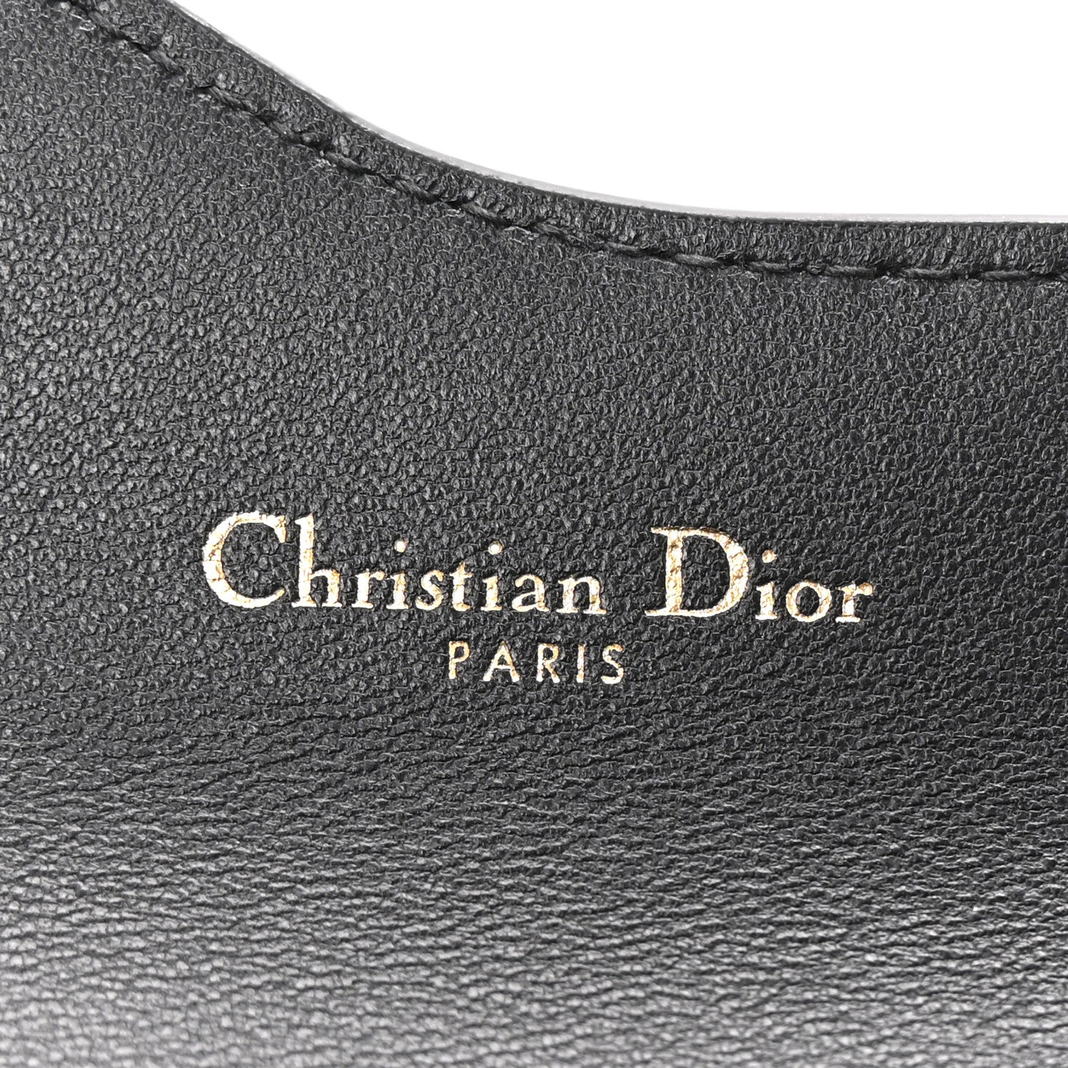 Christian Dior Goatskin Saddle Card Holder Black 6 of 9