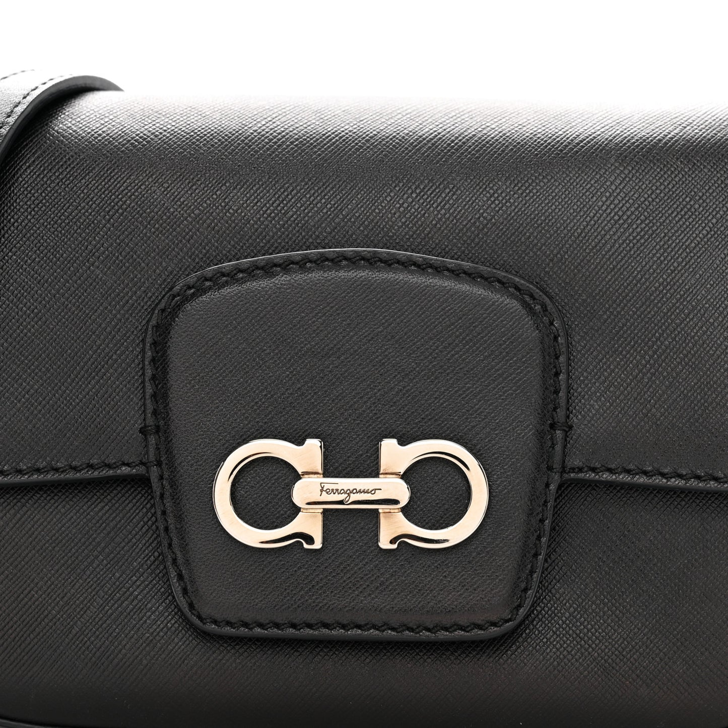 Saffiano Paris Crossbody Bag Black