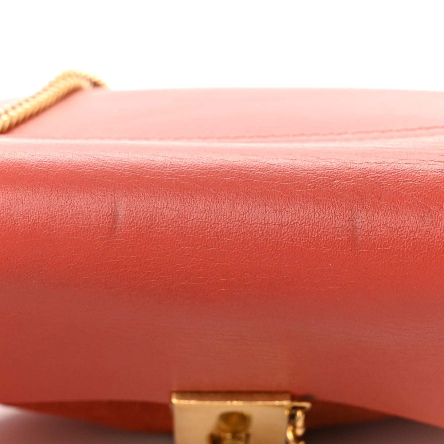 Suede Smooth Calfskin Drew Shoulder Bag Poppy