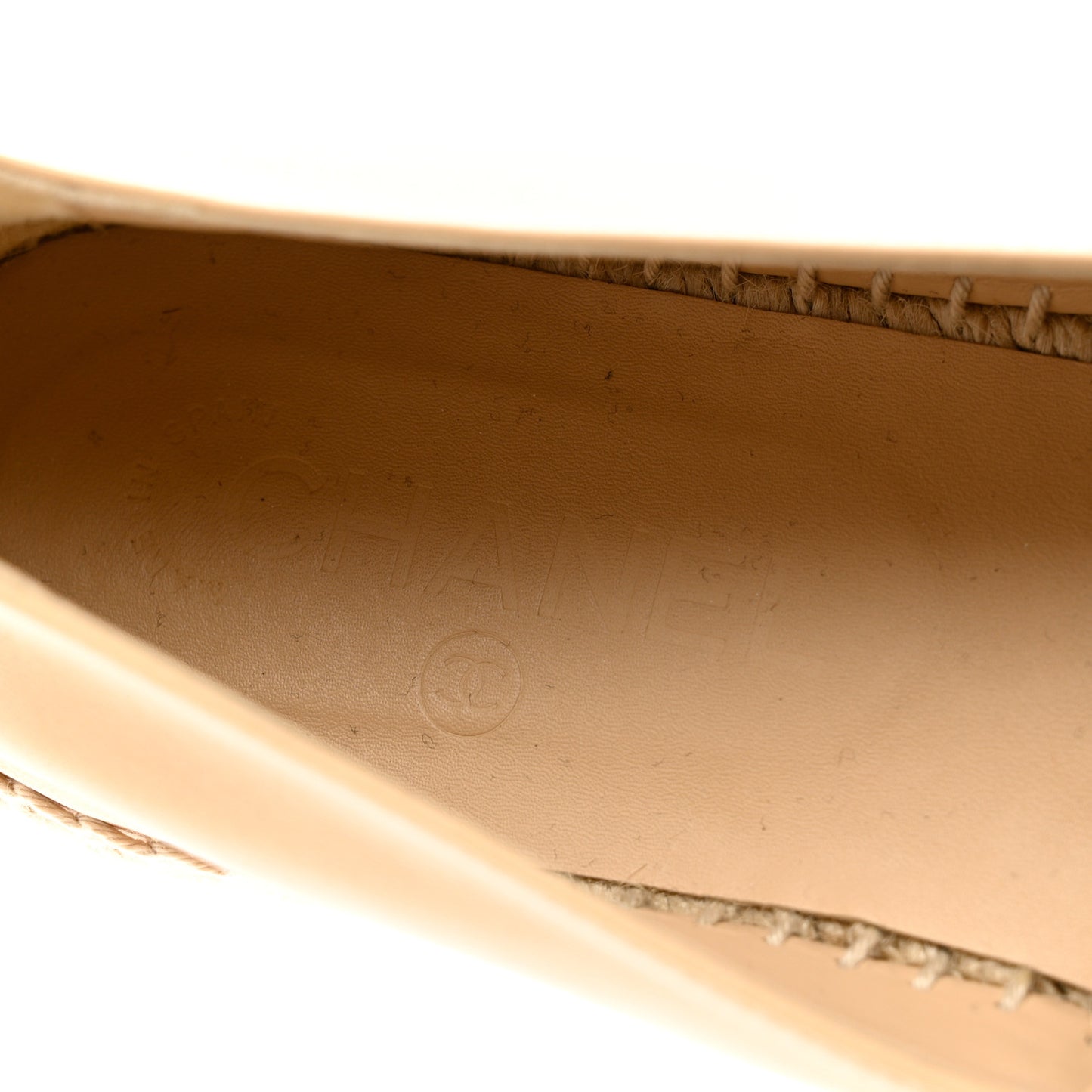 Lambskin CC Espadrilles 41 Beige Black