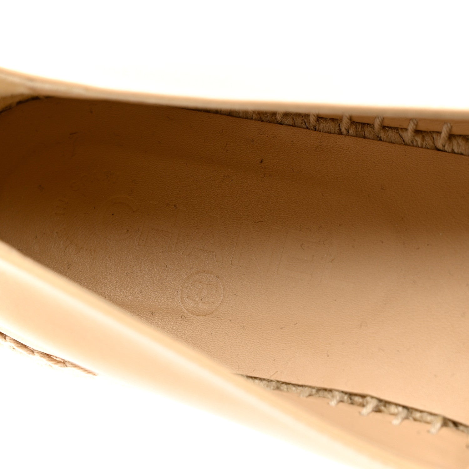 Chanel Lambskin CC Espadrilles 41 Beige Black 8 of 9