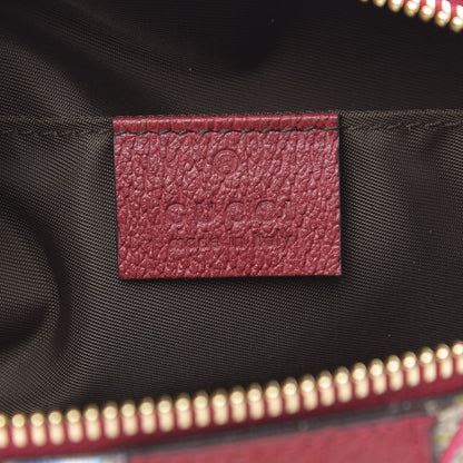 Gucci Soft GG Supreme Monogram Flora Calfskin Medium Ophidia Cosmetic Case Beige Ebony Multicolor Rosso 6 of 12