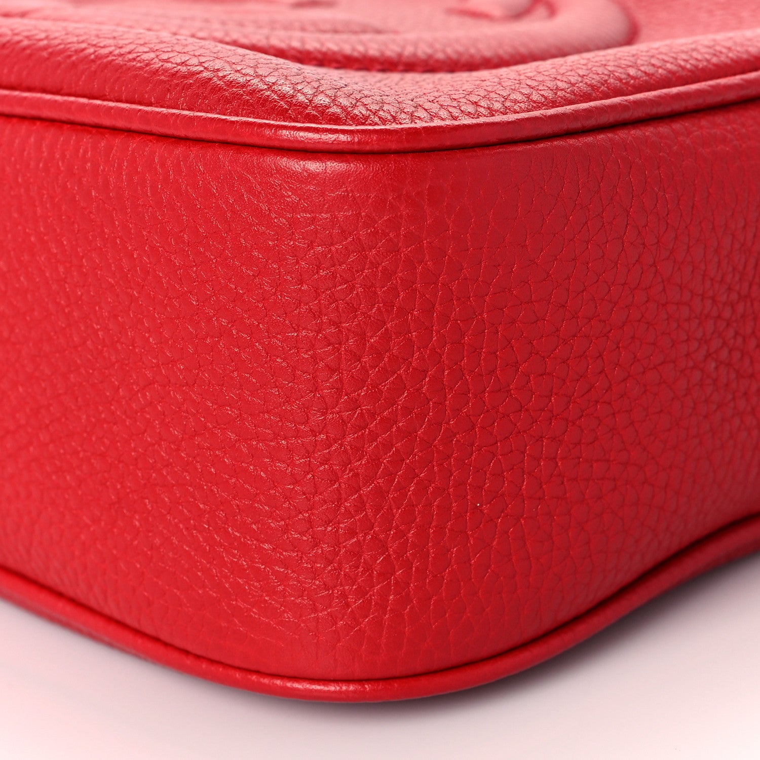 Gucci Pebbled Calfskin Small Soho Disco Bag Tabasco Red 11 of 13