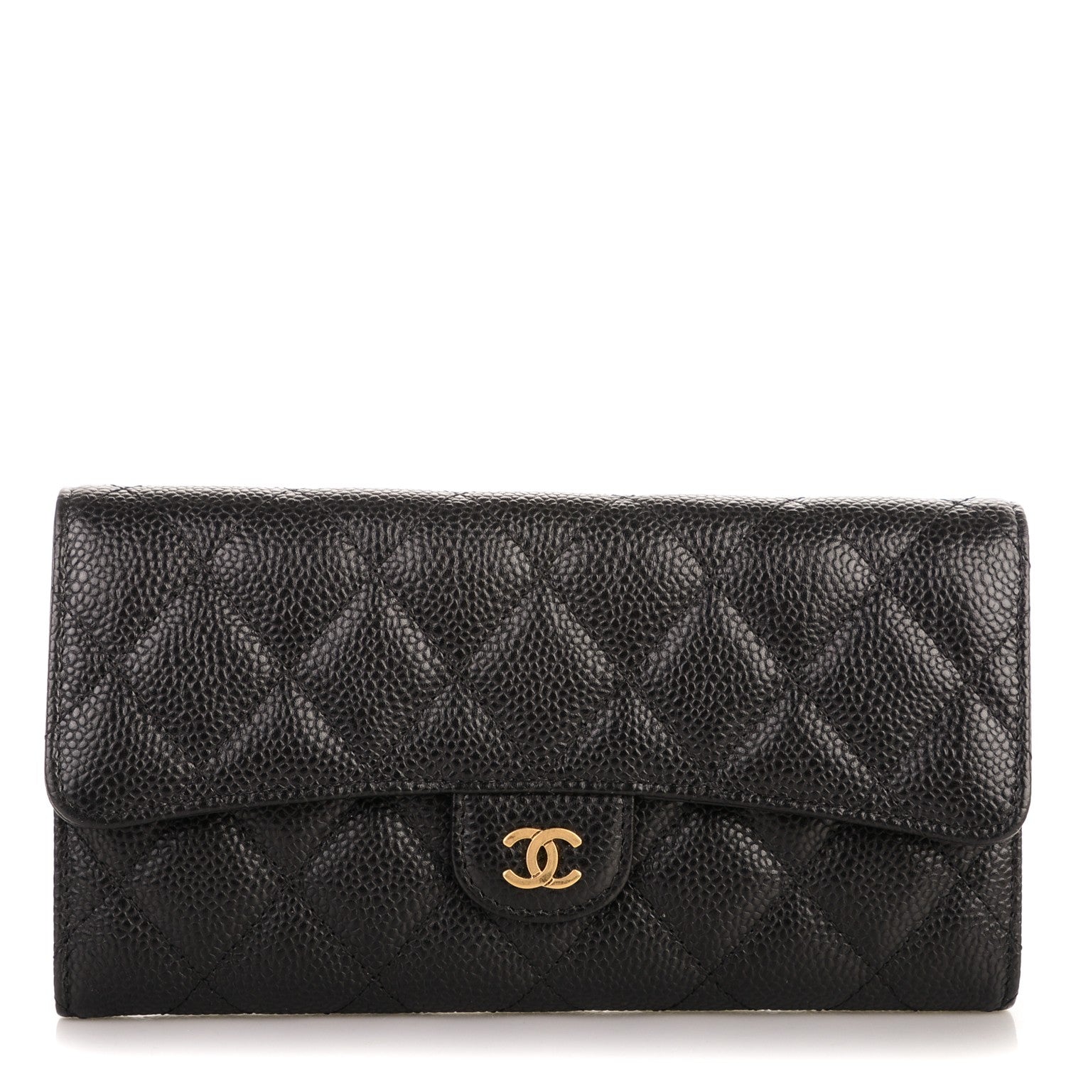 Chanel Caviar Quilted Large Flap Wallet Black 1 of 8