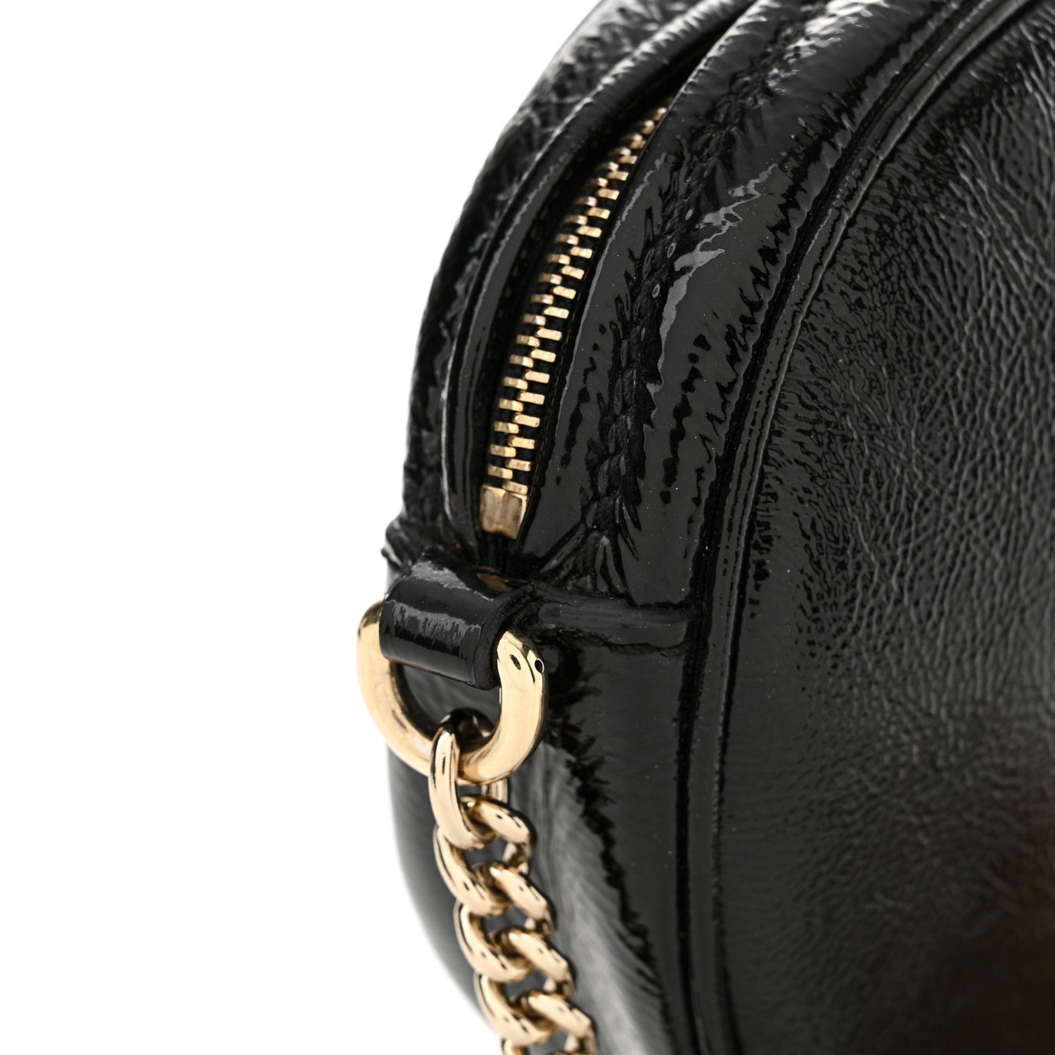Gucci Patent Mini Soho Chain Bag Black 12 of 13