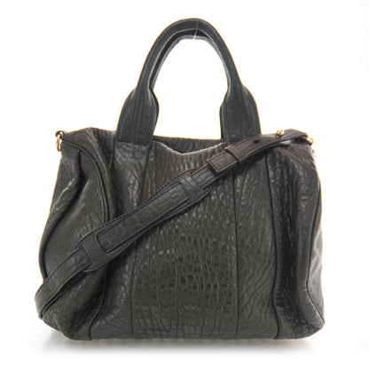 Alexander Wang Leather Rocco w Rose Gold Hardware Black 1 of 6