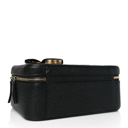 Chanel Caviar Quilted Large CC Filigree Vanity Case Black 4 of 9
