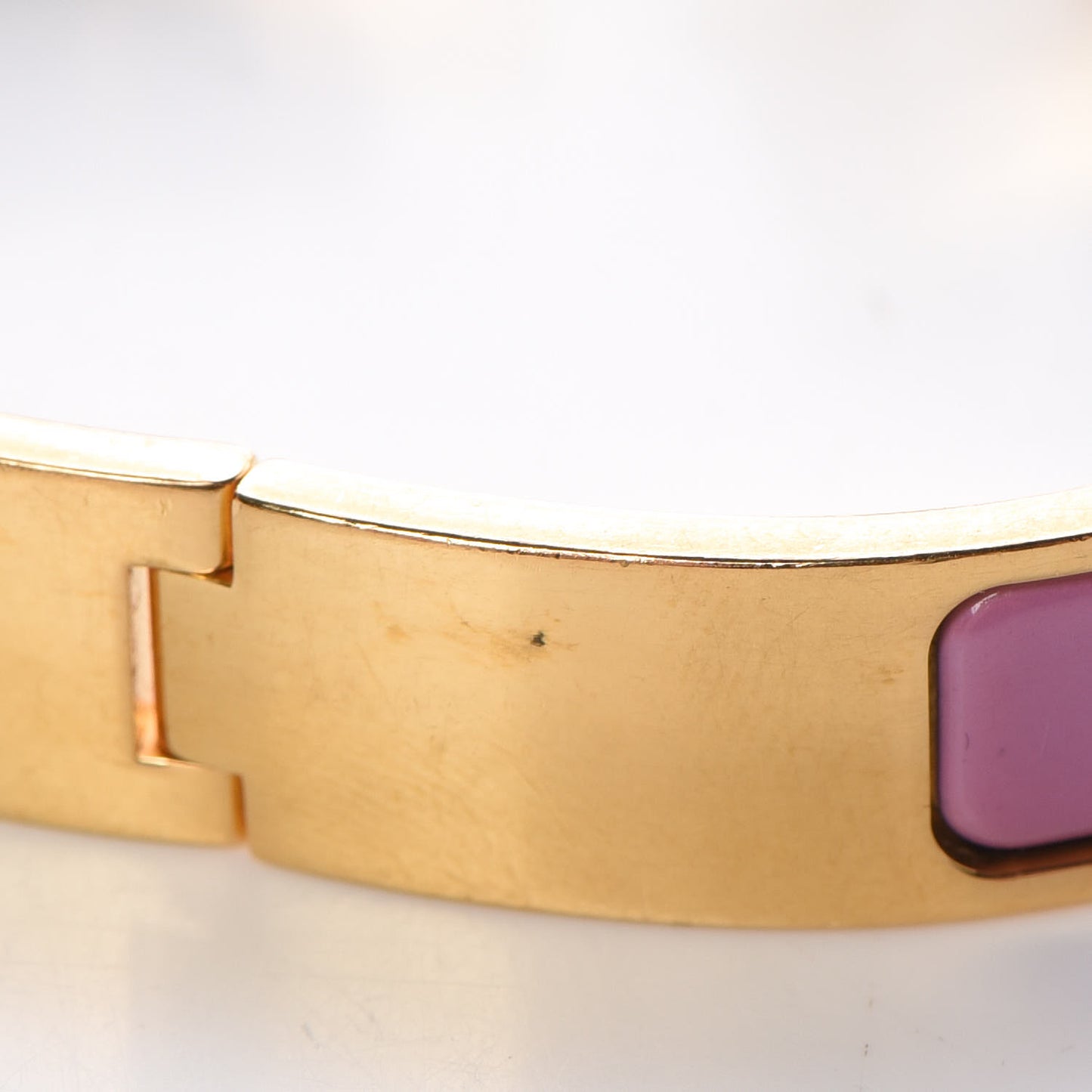 Enamel Narrow Clic Clac H Bracelet PM Rose Azalee
