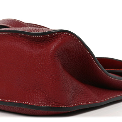 Hermes Taurillon Clemence Halzan 31 GM Rouge Grenat 10 of 10