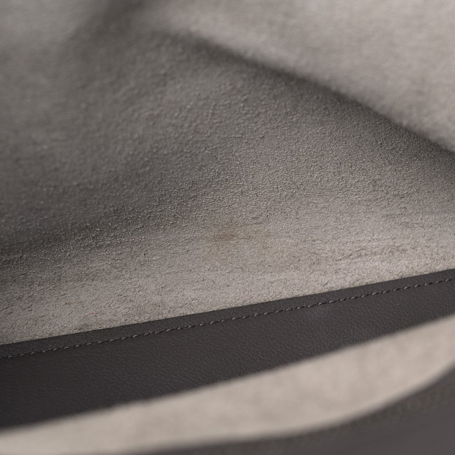 Calfskin Suede Baby Monogram Downtown Cabas Grey