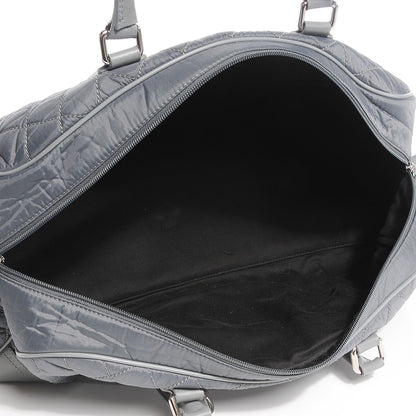 Chanel Calfskin Nylon Paris New York Duffel Bag Grey 5 of 7