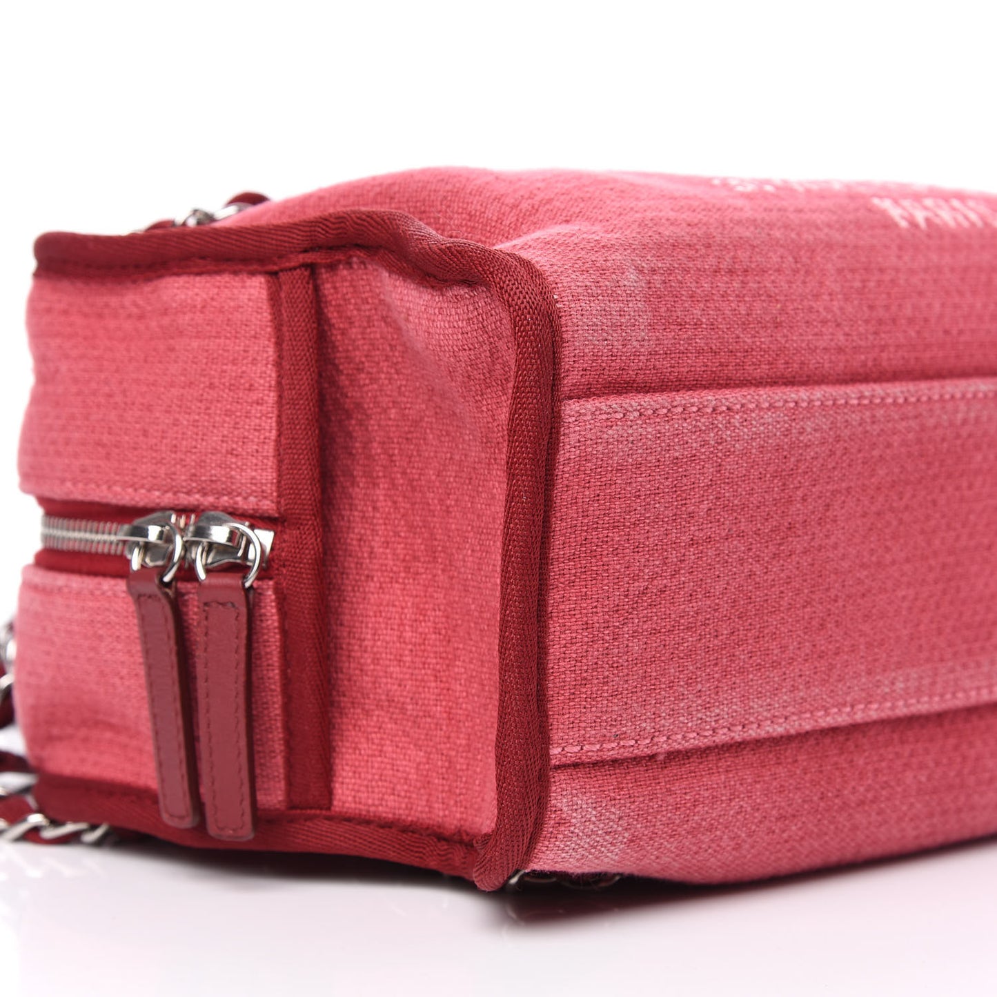 Canvas Deauville Small Bowling Bag Dark Pink