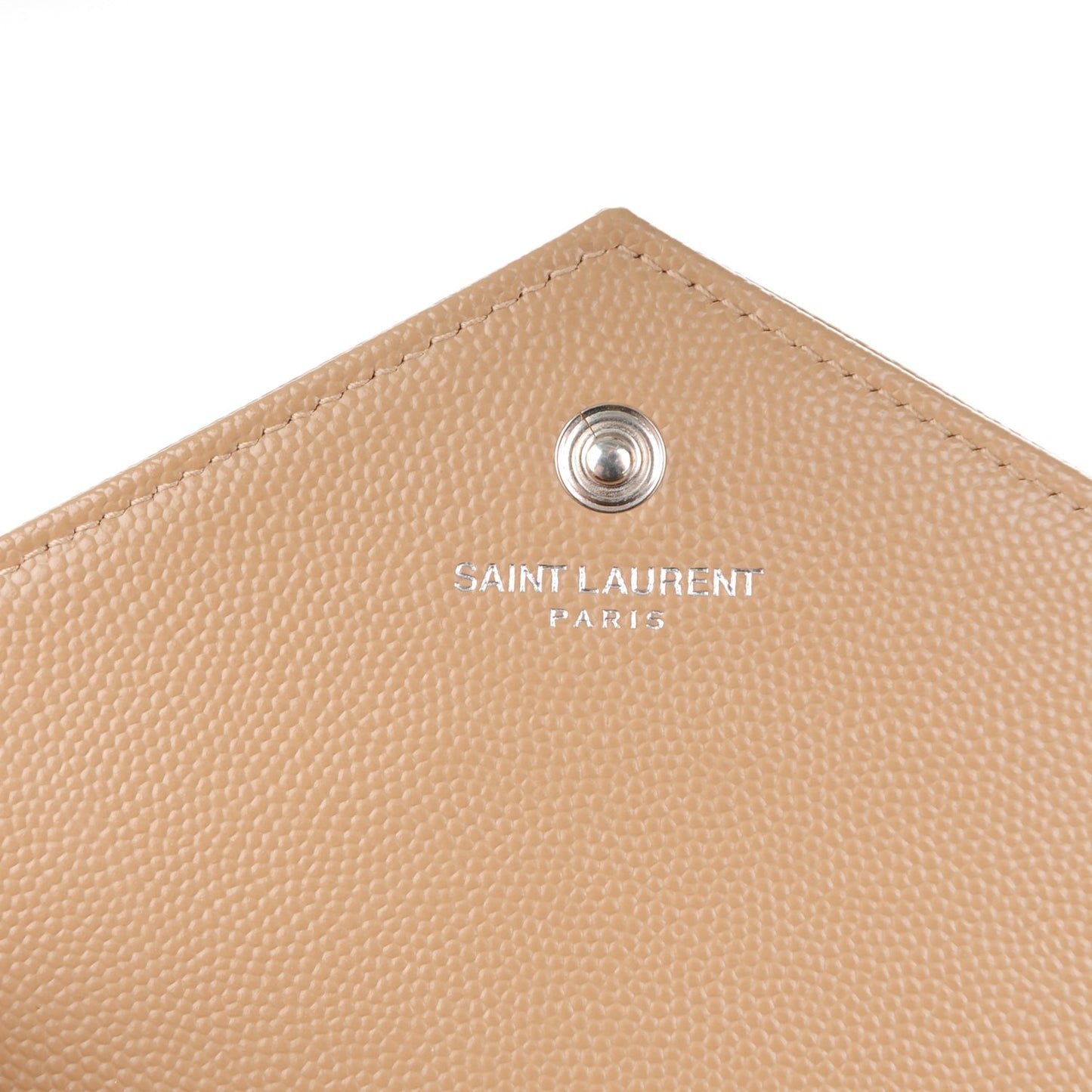 Grain De Poudre Matelasse Chevron Monogram Chain Wallet Deep Beige