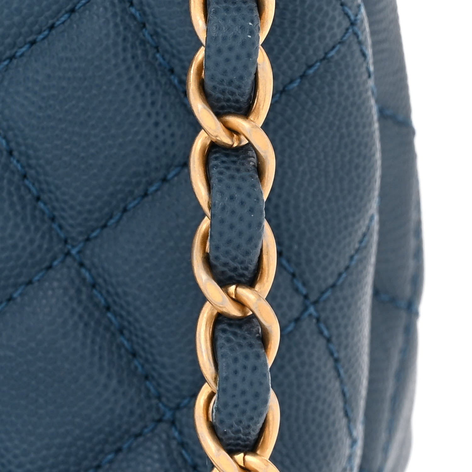 Chanel Caviar Quilted Small Coco Handle Flap Blue 13 of 13