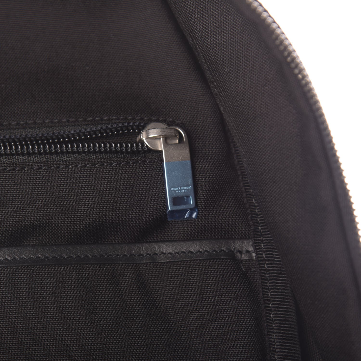 Saint Laurent Glitter Canvas City Backpack Blue 8 of 12
