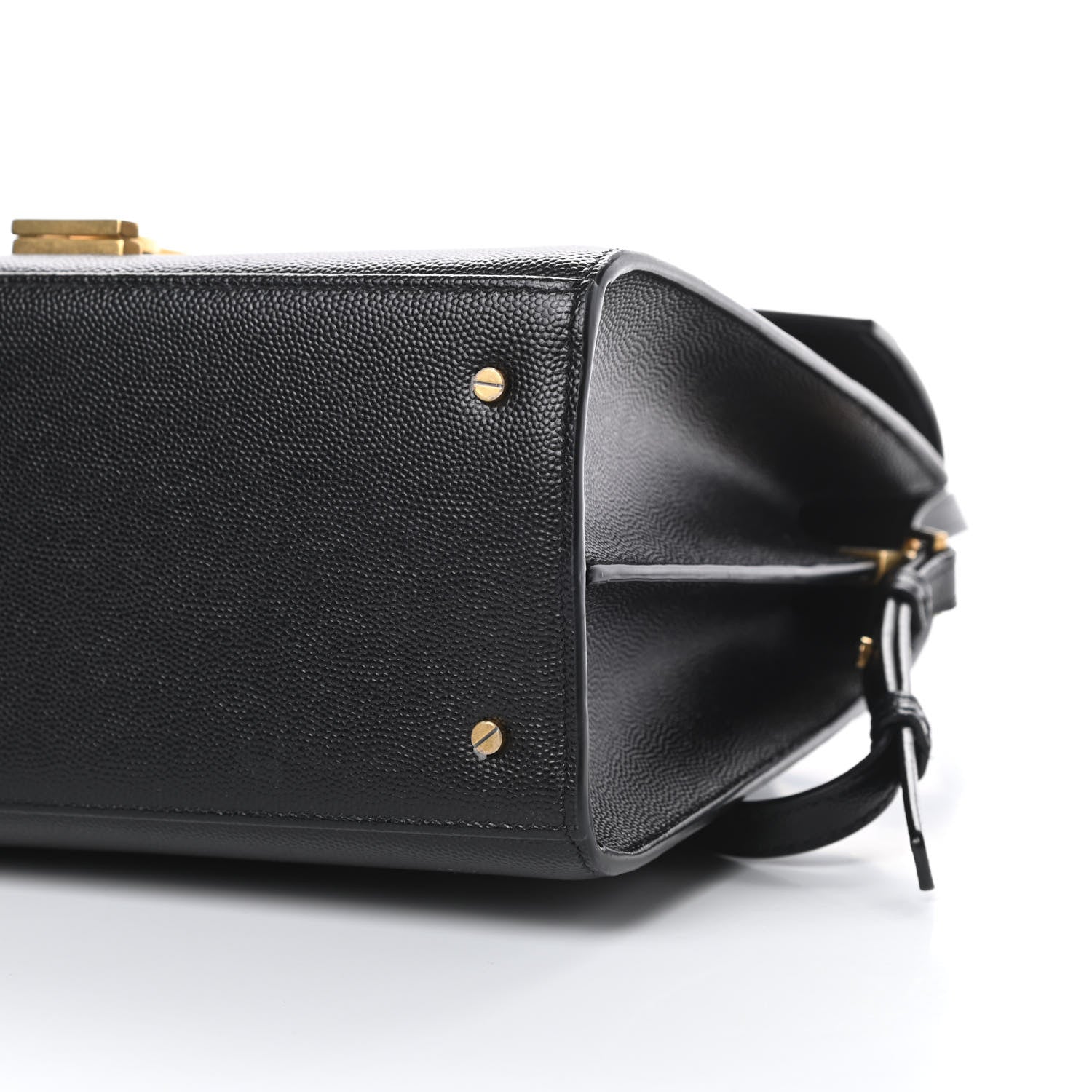 Saint Laurent Grain de Poudre Medium Classic Monogram Cassandra Top Handle Black Rouge Legion 11 of 12