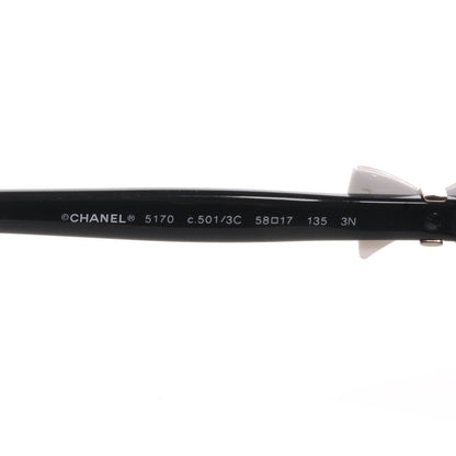 Chanel Bow Sunglasses 5170 Black White 3 of 4