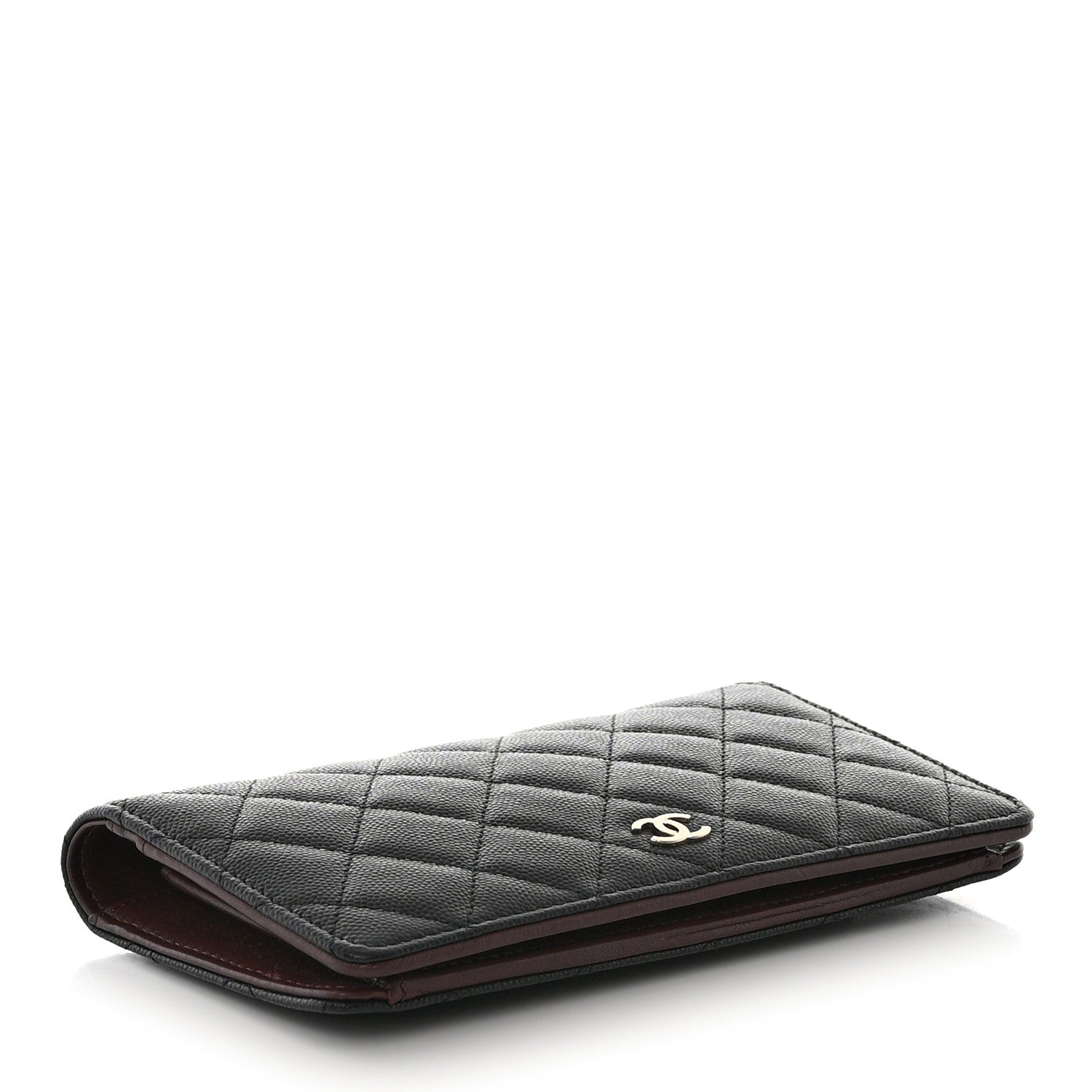 Chanel Caviar Quilted Yen Wallet Black 4 of 8