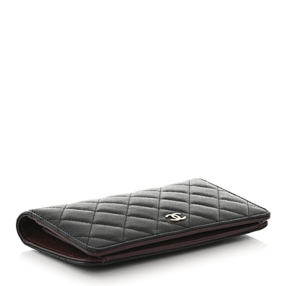 Chanel Caviar Quilted Yen Wallet Black 4 of 8
