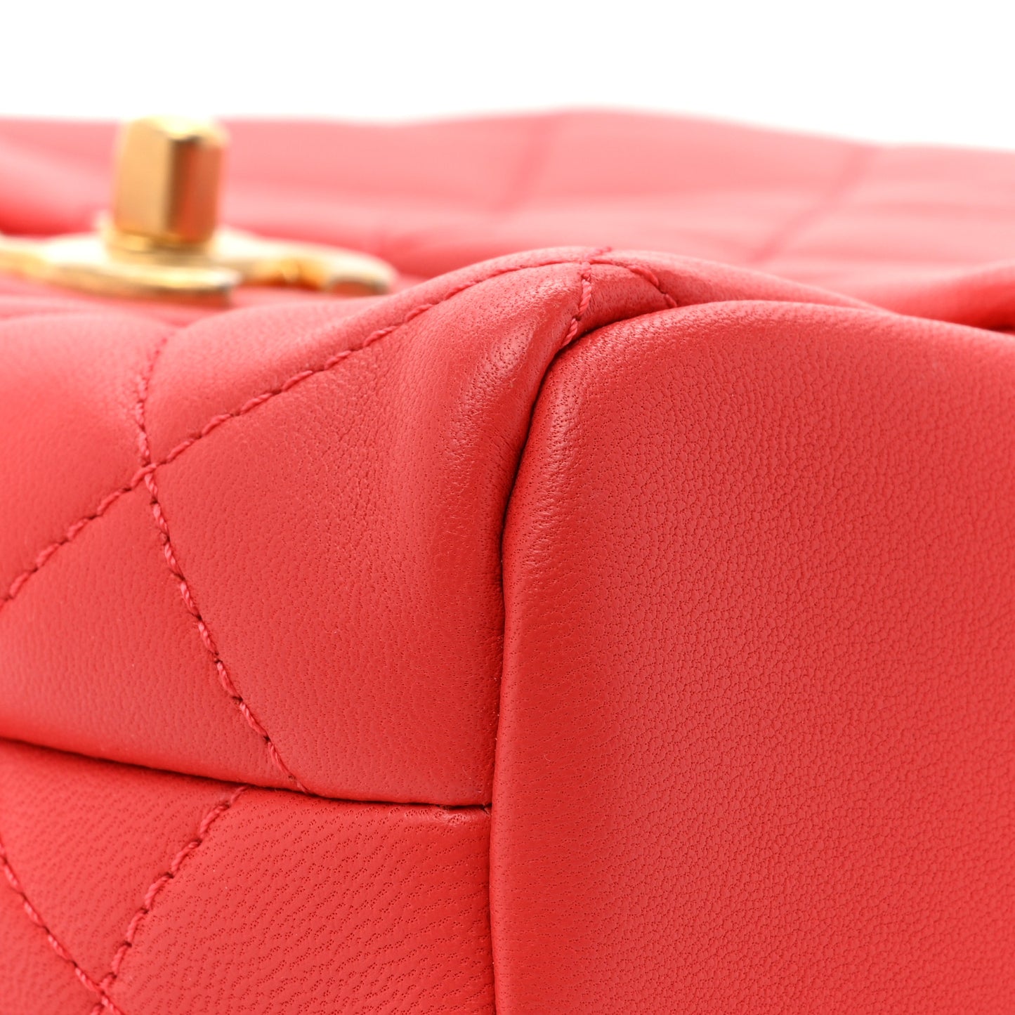 Lambskin Quilted Side-Packs Red