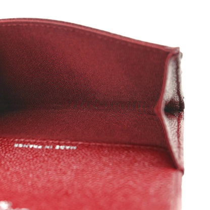 Chanel Caviar Quilted Flap Card Holder Wallet Burgundy 4 of 8