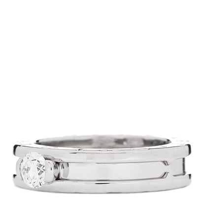 Bulgari 18K White Gold Diamond B.Zero1 Engagement Ring 51 5.75 3 of 8
