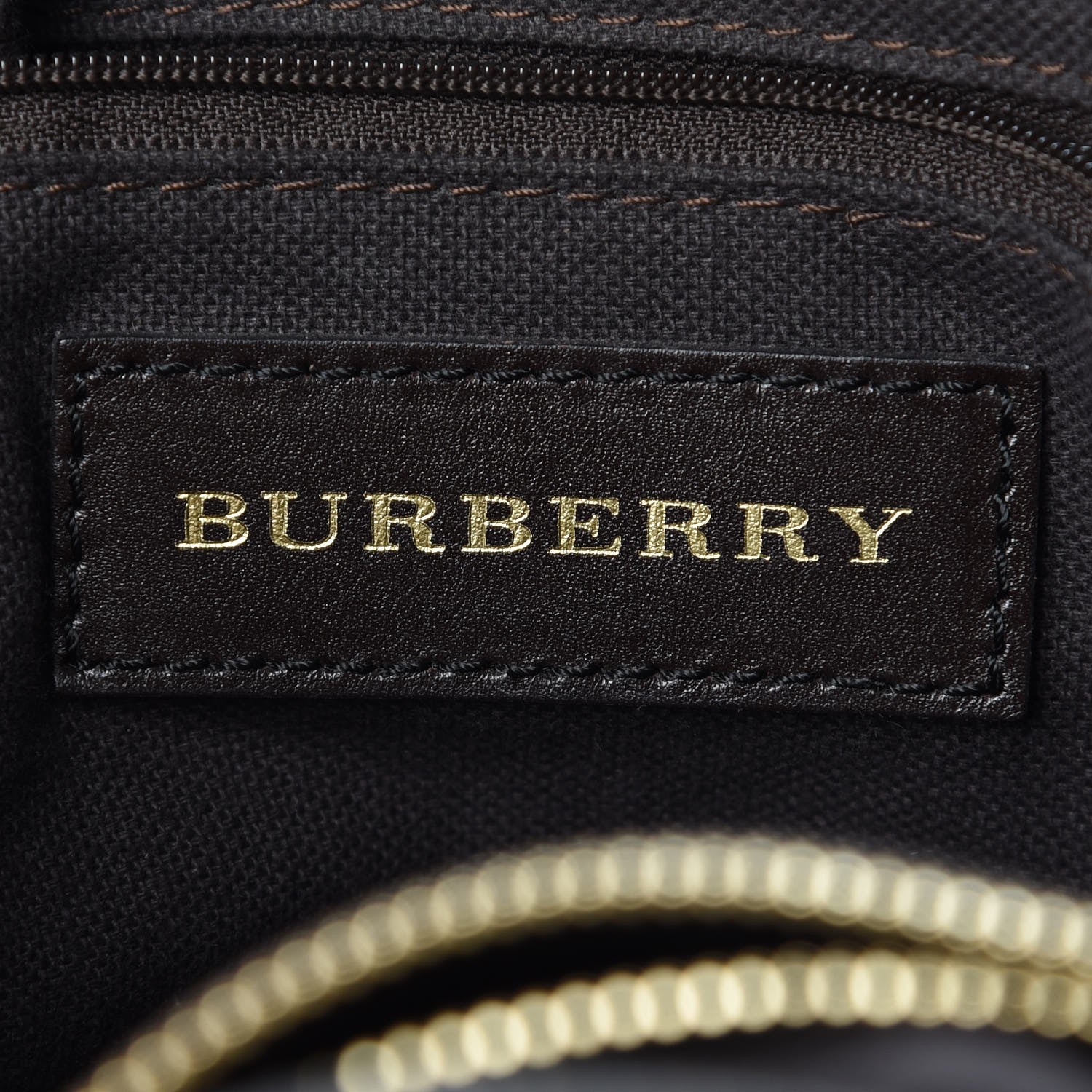 Burberry Haymarket Check Medium Golderton Tote Chocolate 6 of 13