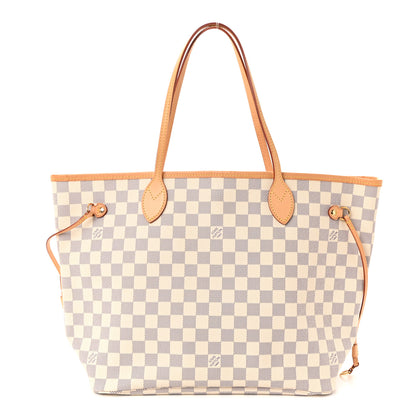 Louis Vuitton Damier Azur Neo Neverfull MM Rose Ballerine 1 of 9