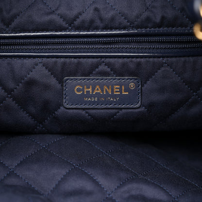 Chanel Shiny Calfskin Quilted Small Chanel 22 Navy 7 of 10
