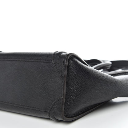 Celine Drummed Calfskin Nano Luggage Black 8 of 12