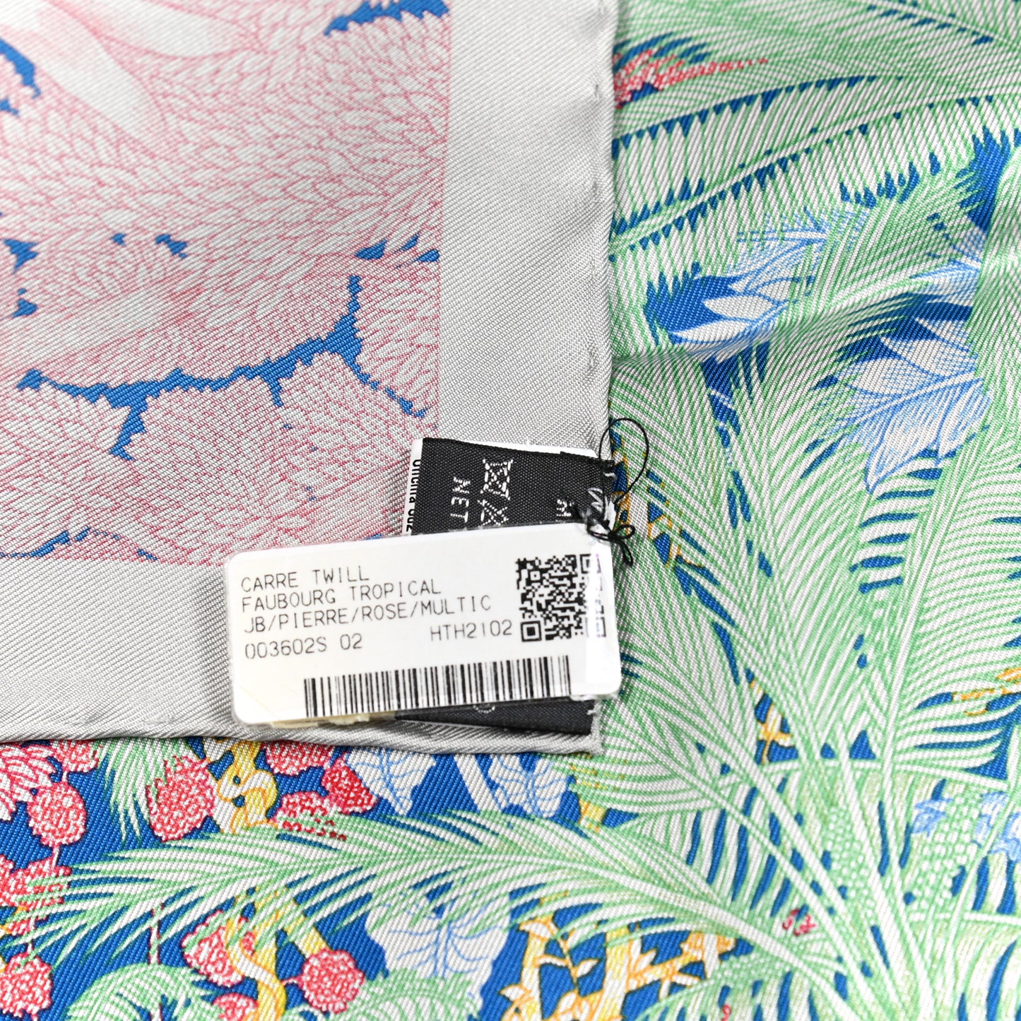 Silk Faubourg Tropical Scarf 90 Pierre Rose Multicolor