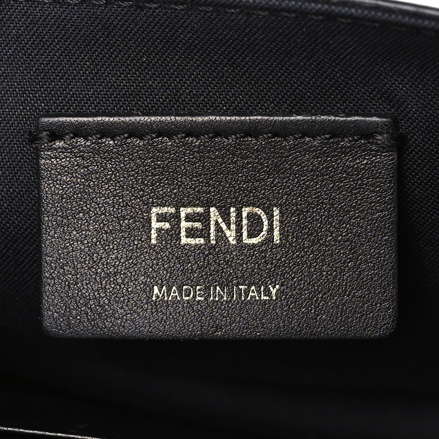 Vitello Liberty F is Fendi Bi-Color FF 1974 Embossed Envelope Belt Bag Maya Black