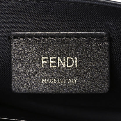 Fendi Vitello Liberty F is Fendi Bi-Color FF 1974 Embossed Envelope Belt Bag Maya Black 6 of 9