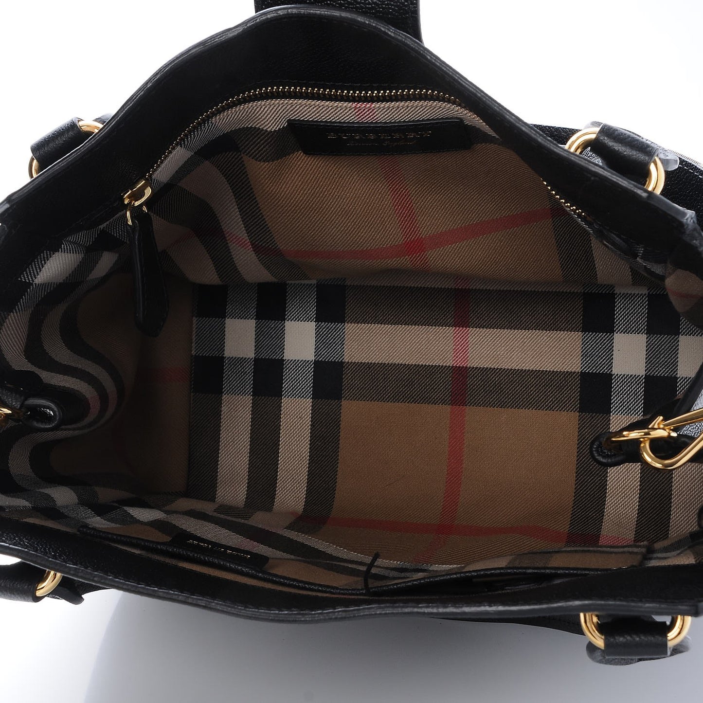 Soft Grain Calfskin Medium Buckle Tote Black