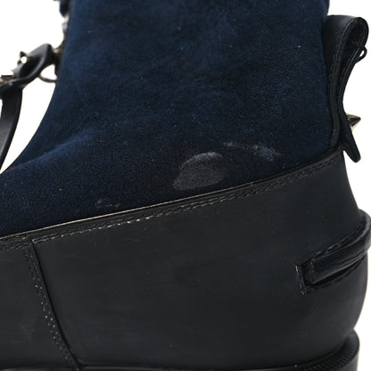 Christian Louboutin Kid Calfskin Suede Rubber Shearling Glory Duck Flat Boot 37 Black 9 of 9