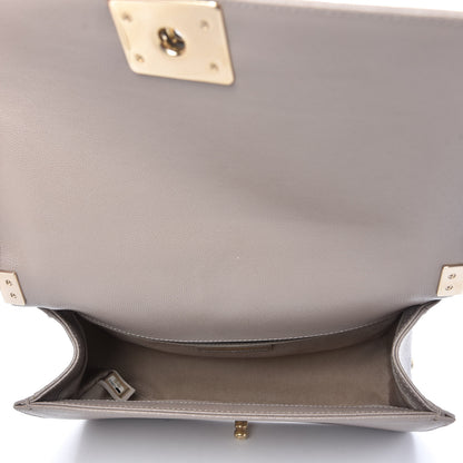 Chanel Caviar Quilted Medium Boy Flap Dark Beige 5 of 10