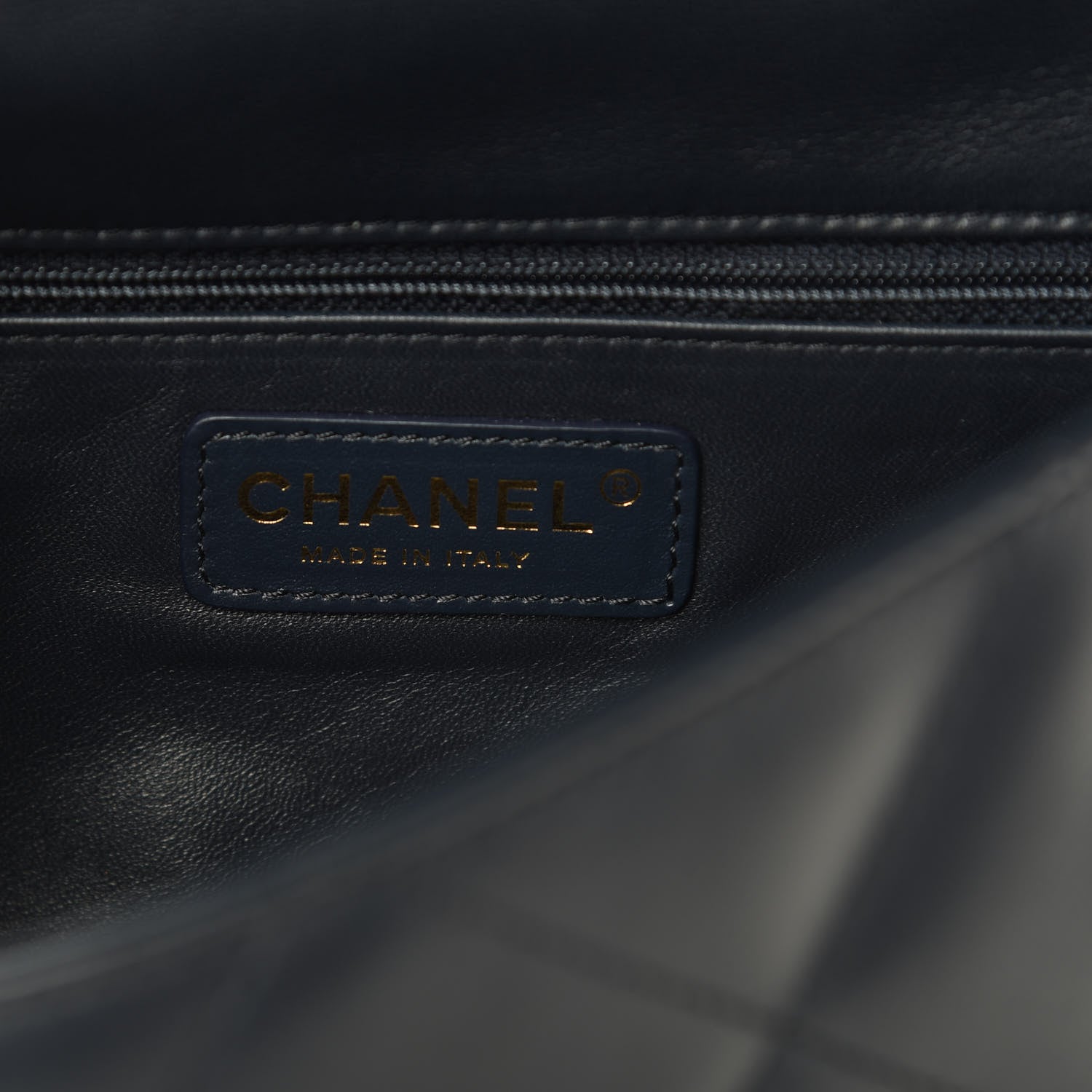 Chanel Lambskin Quilted Small Easy Carry Flap Navy 6 of 11