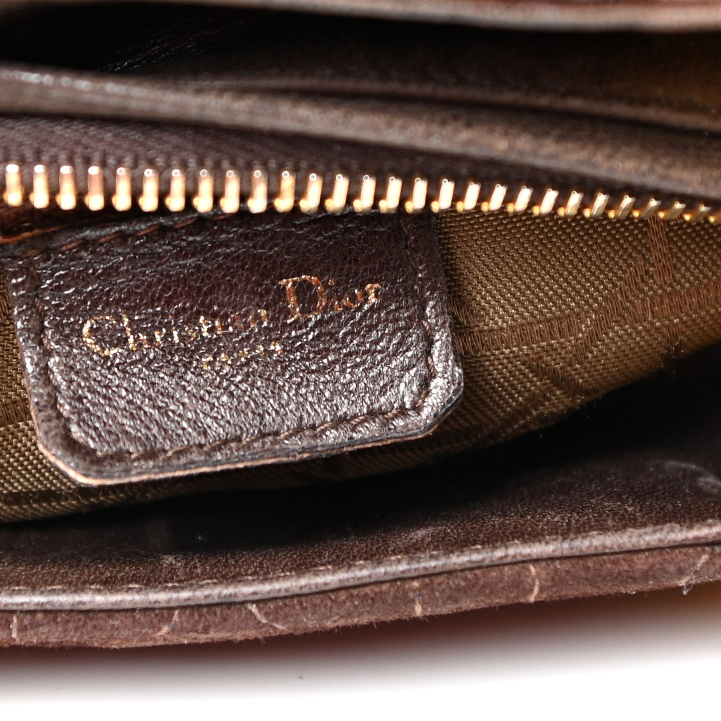Suede Cannage Medium Lady Dior Brown