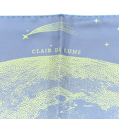 Hermes Silk Double Face Clair De Lune Scarf 90 Vieux Rose Jaune 9 of 10