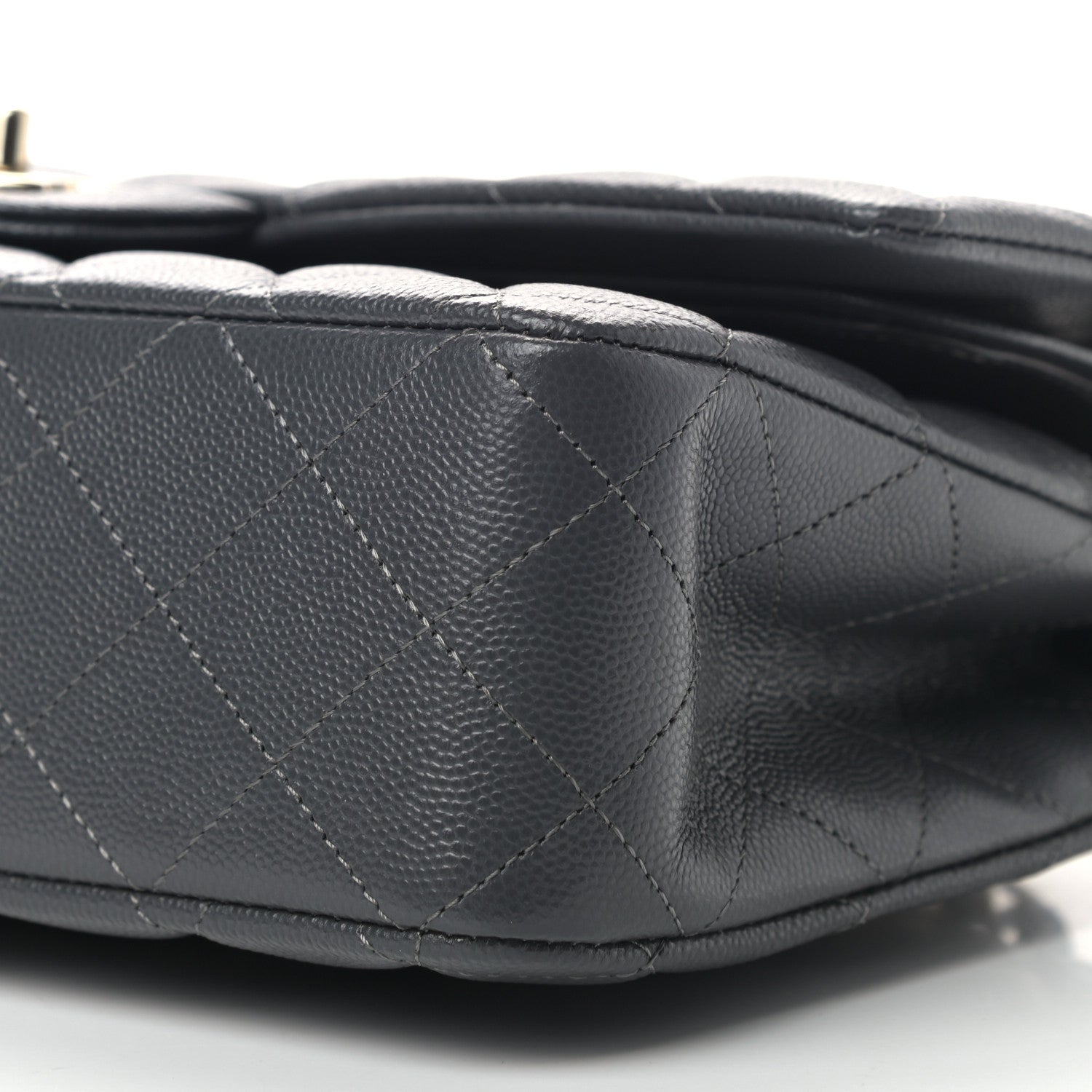 Chanel Caviar Quilted Medium Double Flap Dark Grey 8 of 8