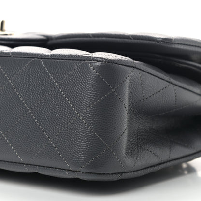 Chanel Caviar Quilted Medium Double Flap Dark Grey 8 of 8